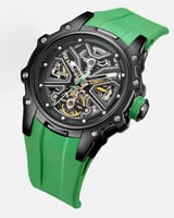 ساعة رجالية كلاسيك باللون الأخضر