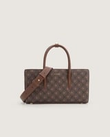 شنطة ورد النسائية جلد بلون بني