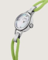 بوكس ساعة قصة النسائية بلون فضي