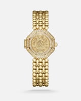 ساعة نسائية بسير ستيل بلون ذهبي