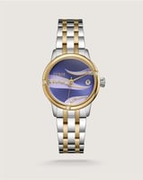 ساعة مَوج النسائية من الستيل بلون ذهبي وفضي