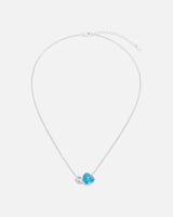 سلسال نسائي باللون الفضي بتصميم أنيق