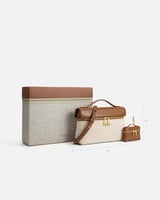 شنطة نسائية لكل يوم بلون بني وبيج