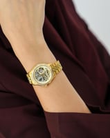 ساعة نسائية اوتوماتيك بلون ذهبي