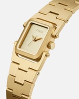 ساعة مدى النسائية بسير من الستيل بلون ذهبي