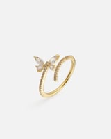 خاتم نسائي ناعم بلون ذهبي