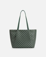 شنطة نسائية واسعة بلون أخضر منقوش