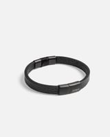 اسوارة رجالية عصرية من الجلد بلون أسود