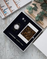 بوكس هدية رجالية بلون رمادي