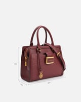 شنطة عملية من الجلد الفاخر بلون عودي