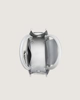 شنطة بريق النسائية جلد بلون فضي