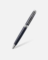 قلم رجالي كلاسيكي باللون الأزرق والفضي