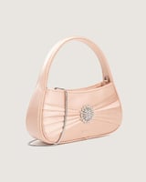 شنطة نسائية لمناسباتك من القماش بلون وردي