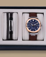 طقم هدايا رجالي ملفت ساعة واسوارة