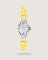 بوكس ساعة قصة النسائية بلون فضي