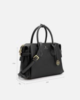 شنطة نسائية من الجلد الفاخر بلون أسود