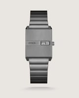 ساعة رقمية كلاسيكية ستيل بلون رمادي