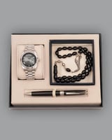 طقم هدية رجالي أنيق ساعة وسبحة وقلم