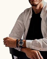 طقم رجالي ملكي ساعة بلون أزرق واسوارة