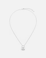 سلسال نسائي بتصميم مميز بلون فضي