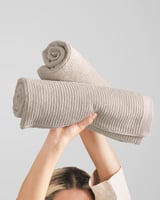 طقم من منشفتين كلاسيك بلون بيج