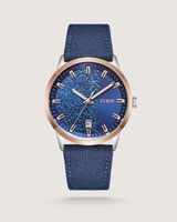 ساعة ديوان الرجالية بسير قماشي باللون الأزرق