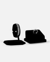 طقم اسوارة وخاتم مميز بلون فضي