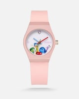 ساعة للأطفال بسير ربل بلون وردي