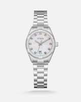 ساعة نسائية لكل يوم باللون الفضي