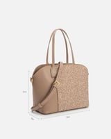 شنطة نسائية راقية من الجلد بلون وردي