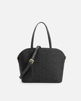 شنطة نسائية راقية من الجلد بلون أسود