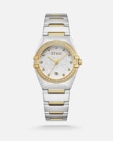 ساعة برق النسائية باللون الذهبي والفضي