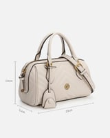 شنطة نسائية بتصميم عملي بلون بيج