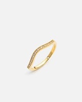 خاتم نسائي ناعم باللون الذهبي