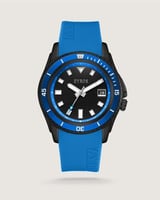 ساعة برهان الرجالية من الربل بلون أزرق