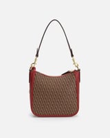 ‎ شنطة نسائية من الجلد بلون أحمر