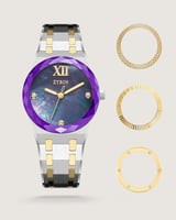 ساعة فاتن النسائية ستيل بلون ذهبي وفضي