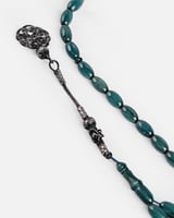 سبحة من حجر الفاتوران الأنيق بلون أزرق