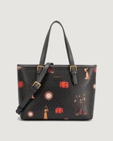 شنطة نسائية بتصميم عملي بلون رمادي.