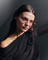 نظارة شمسية للجنسين بعدسات مميزة بلون وردي