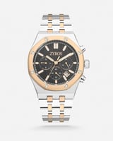 هدية رجالية مميزة ساعة بلون روز وفضي وكسر عود فاخر