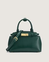 شنطة نسائية من الجلد الفاخر بلون أخضر