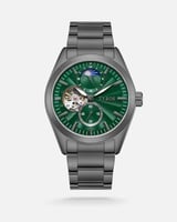 ساعة إشراق الرجالية اتوماتيك بلون رمادي