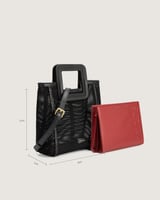 شنطة نسائية بلون أسود لكل يوم بتصميم عصري