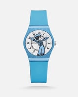 ساعة أطفال من الربل بلون أزرق