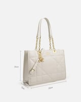 ‎ شنطة نسائية من الجلد باللون الأبيض