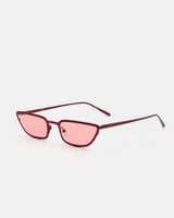 نظارة شمسية للجنسين بتصميم مبتكر بلون أحمر