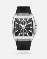 ساعة رجالية تفيض بالأناقة من الربل بلون أسود