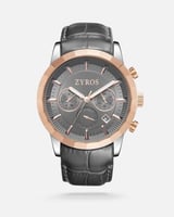 ‎ ساعة رجالية كلاسيك بلون رمادي