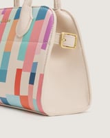 شنطة زهر النسائية جلد بلون بيج